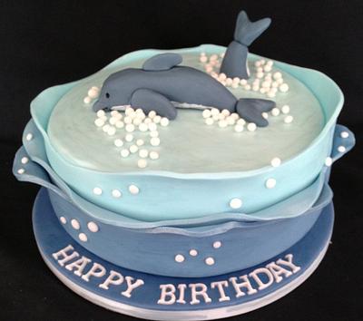Dolphins - Cake by Lesley Southam