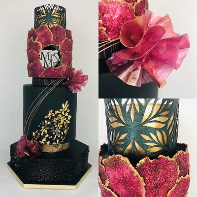 Wedding cake rice paper  - Cake by Cindy Sauvage 