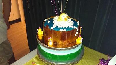 duck Diva Baby Shower cake - Cake by kangaroocakegirl