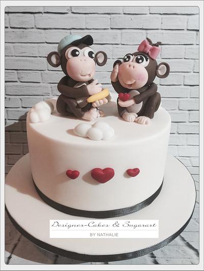 monkey couple - Cake by Designer-Cakes & Sugarart by Nathalie