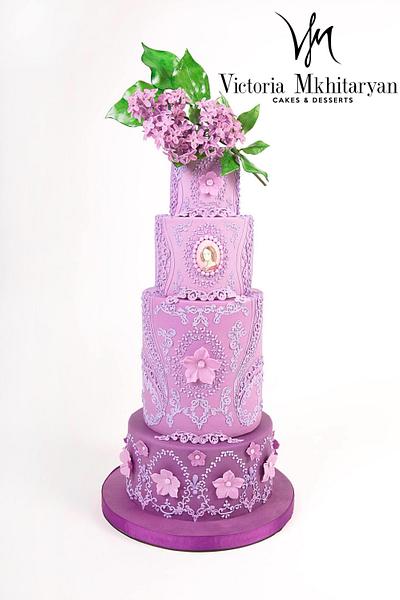 Spring Lilac Wedding Cake - Cake by Art Cakes Prague