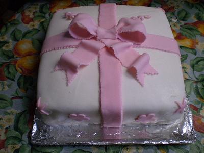 Wilton Course Three Final Cake-Gift Cake - Cake by Roxanne