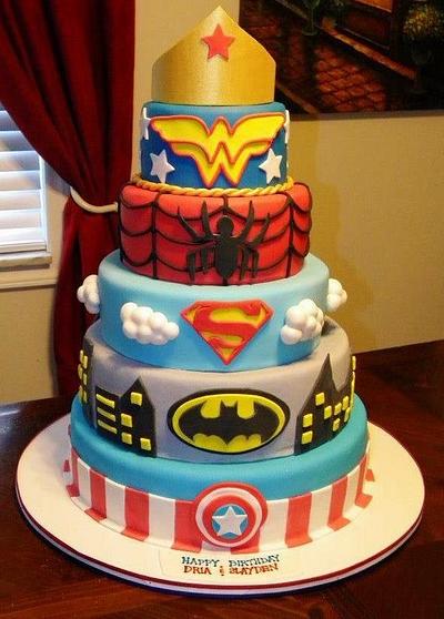 Superhero Cake - Cake by Jennifer Leonard