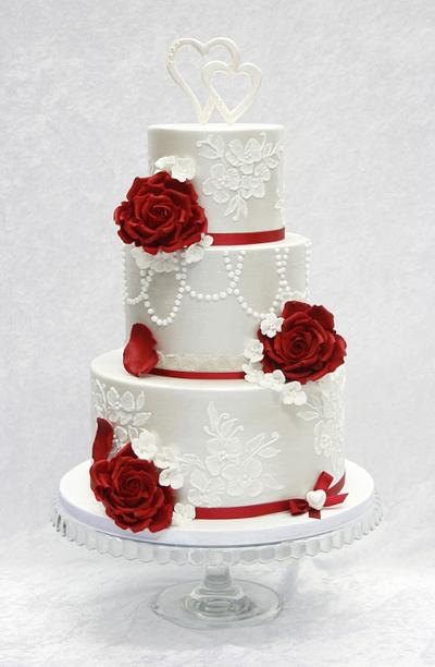 Valentine wedding cake - Cake by Sannas tårtor