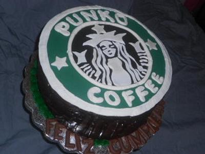 StarBucks Logo Custom Cake - Cake by Maria Cazarez Cakes and Sugar Art