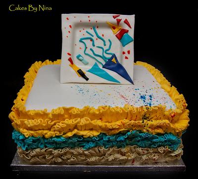 Artist Ruffle - Cake by Cakes by Nina Camberley