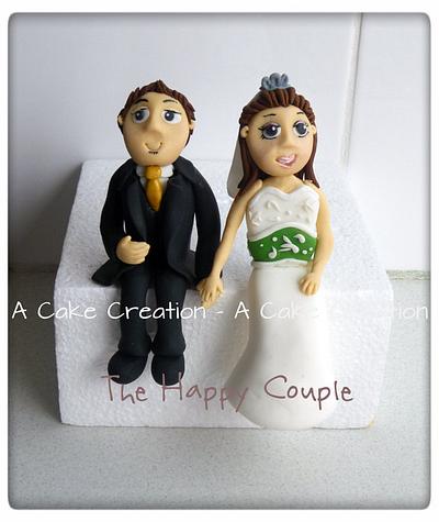 the happy couple wedding cake toppers - Cake by A Cake Creation