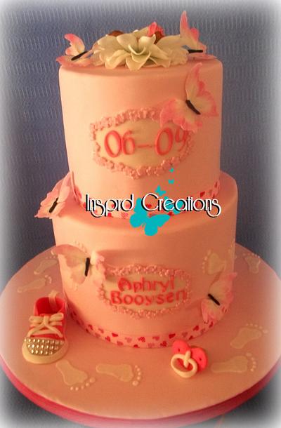 Christening Cake in Pink - Cake by Willene Clair Venter