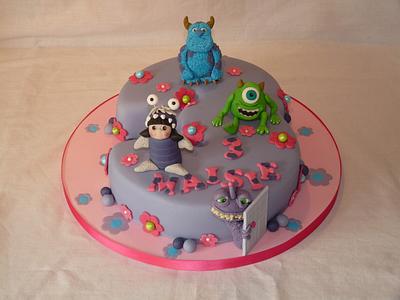 NUMBER THREE SHAPED MONSTERS INC THEMED CAKE - Cake by Grace's Party Cakes