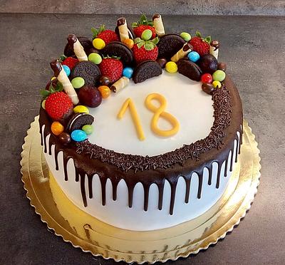 18th birthday fruit cake - Cake by Sonka
