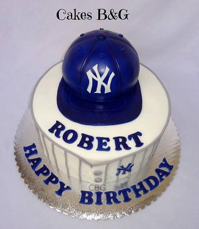 NY baseball themed cake - Cake by Laura Barajas 