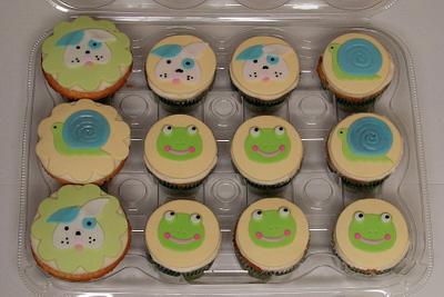 frogs, snails and puppy dog cupcakes - Cake by The Cake Life