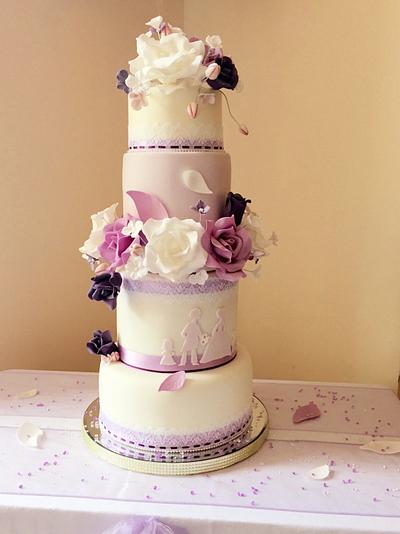 Lilac Wedding Cake  - Cake by Mikki