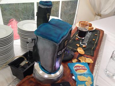 Working guinness pump - Cake by Steph