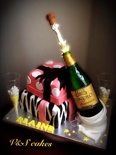 For a lover of prosecco  - Cake by V&S cakes