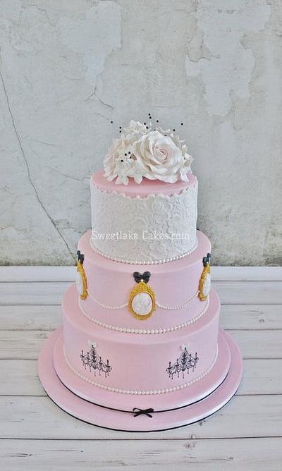 Pink wedding cake - Cake by Tamara