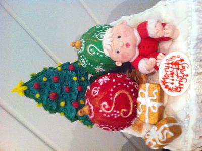 Baby Santa's First Christmas - Cake by Cakemummy