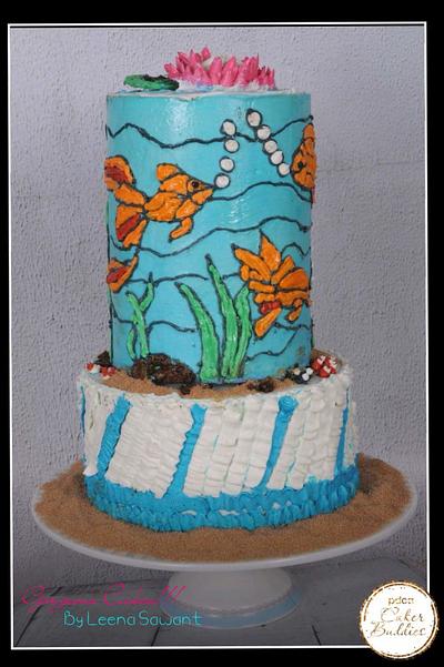Life under the sea - A Buttercream - Caker buddies collaboration - Cake by GorgeousCakesBLR