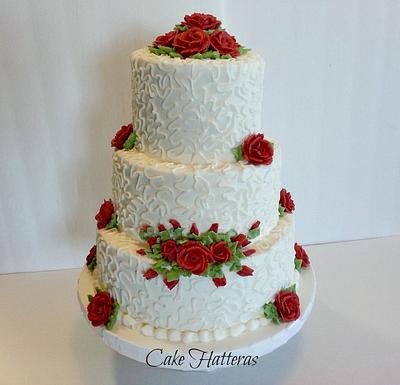 Roses and Lace - Cake by Donna Tokazowski- Cake Hatteras, Martinsburg WV