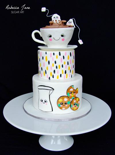 Kawaii Tea Party - Cake by Rebecca Jane Sugar Art