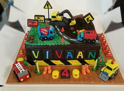 A construction themed cake 🚧🚨 - Cake by CAKE RAGA