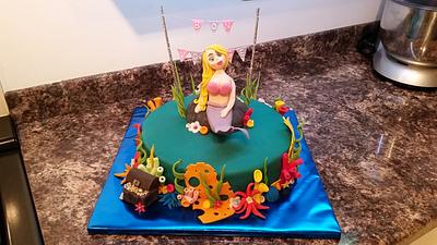 Mermaid Bon Voyage Cake - Cake by Sugar Chic