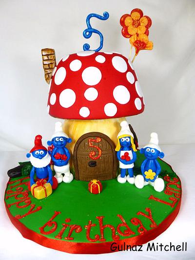 The Smurfs cake - Cake by Gulnaz Mitchell