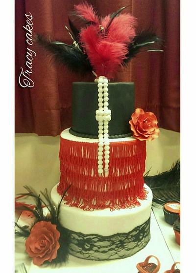 1920s style flapper cake - Cake by Tracycakescreations