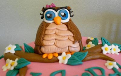 Girly Owl - Cake by Jenn
