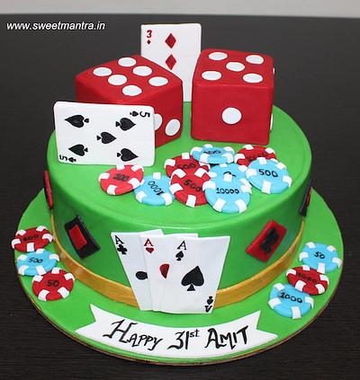 Poker and Cards theme cake - Cake by Sweet Mantra Homemade Customized Cakes Pune