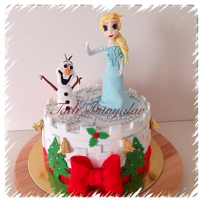 frozen christmas birthday cake... - Cake by Tatlı Dünyalar by Vildan Özkara