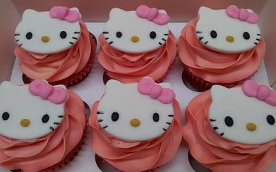 Hello Kitty Cupcakes - Cake by Sarah Poole