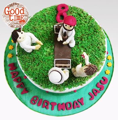 Cricket Theme - Cake by Jyotikka