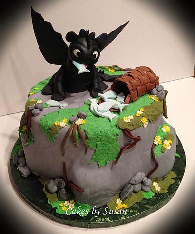 Toothless the dragon - Cake by Skmaestas