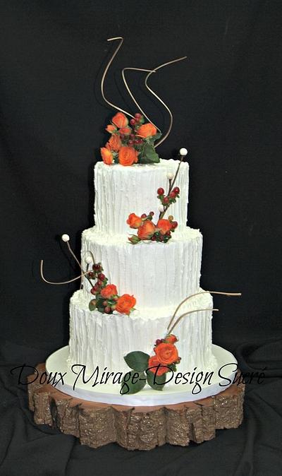 Butter-cream wedding cake  - Cake by poupette