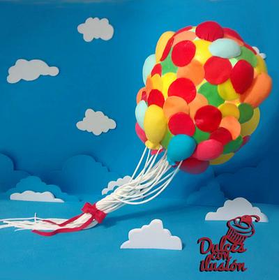 Balloons cake. - Cake by Dulces con ilusion