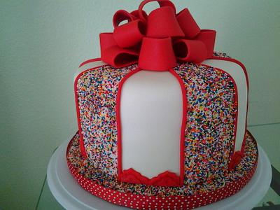Bows and sprinkles - Cake by Cakes and Cupcakes by Monika