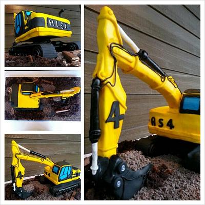 Digger/Excavator cake - Cake by The Cake Engineer NZ