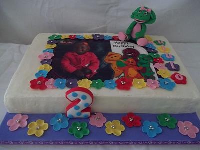 Barney in the flowers - Cake by Willene Clair Venter