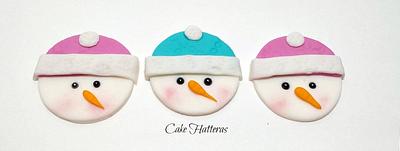 Snowman Cupcake Toppers - Cake by Donna Tokazowski- Cake Hatteras, Martinsburg WV