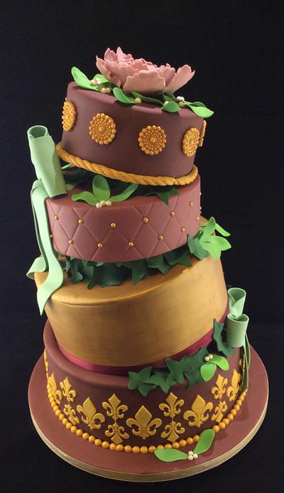 Topsy-turvy wedding cake - Cake by Fondant Fantasies of Malvern