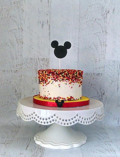 M.I.C.K.E.Y M.O.U.S.E Sprinkle Cake - Cake by SugarBritchesCakes