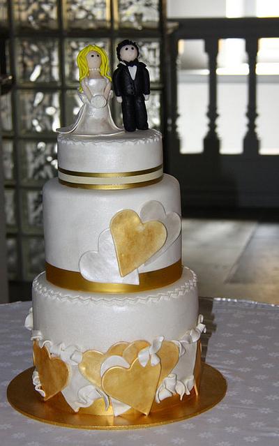 Gold Wedding - Cake by Sweetz Cakes