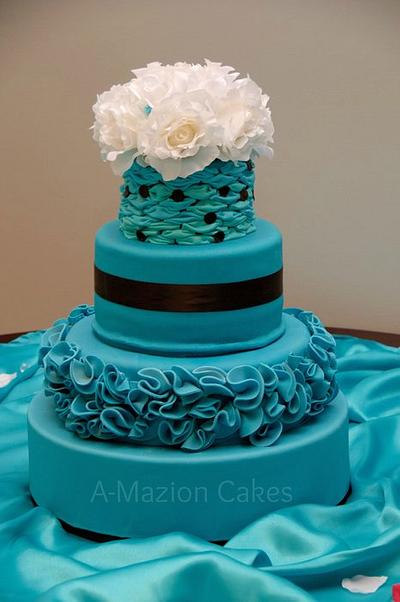 Malibu and Chocolate Wedding Cake - Cake by miracletaz