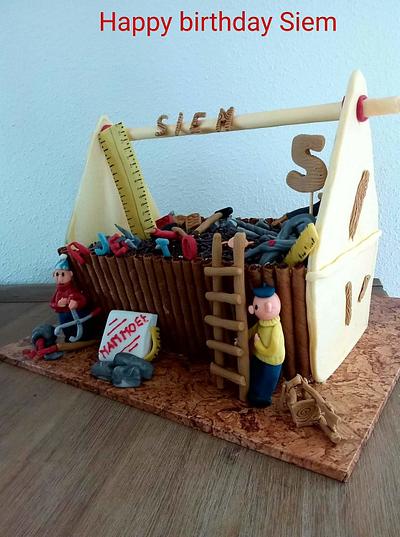 Gereedschapskist buurman en buurman  - Cake by Tineke