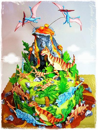 Cake with dinosaurs - Cake by Galya's Art 