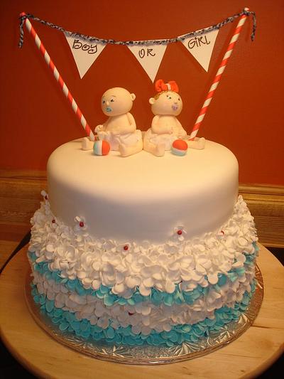 Gender Reveal Cake - Cake by Shelly- Sweetened by Shelly