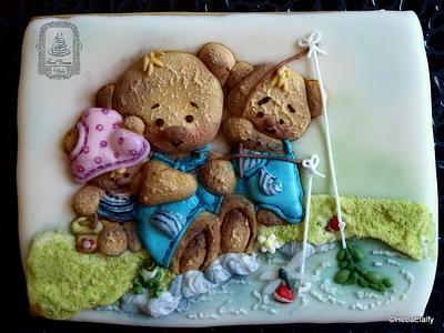 Teddy Bears Fishing  - Cake by Sweet Dreams by Heba 