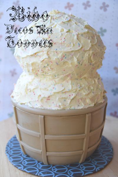 Giant Ice Cream Cone Cake  - Cake by BiboDecosArtToppers 