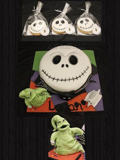Jack Skellington cake and matching cookies - Cake by Sarah Wilds -Lola Belle cakes